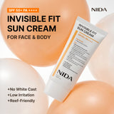 NIDA Invisible Fit Sun Duo (Serum & Cream) (Korean Formula, SPF50+, PA++++) (Global)