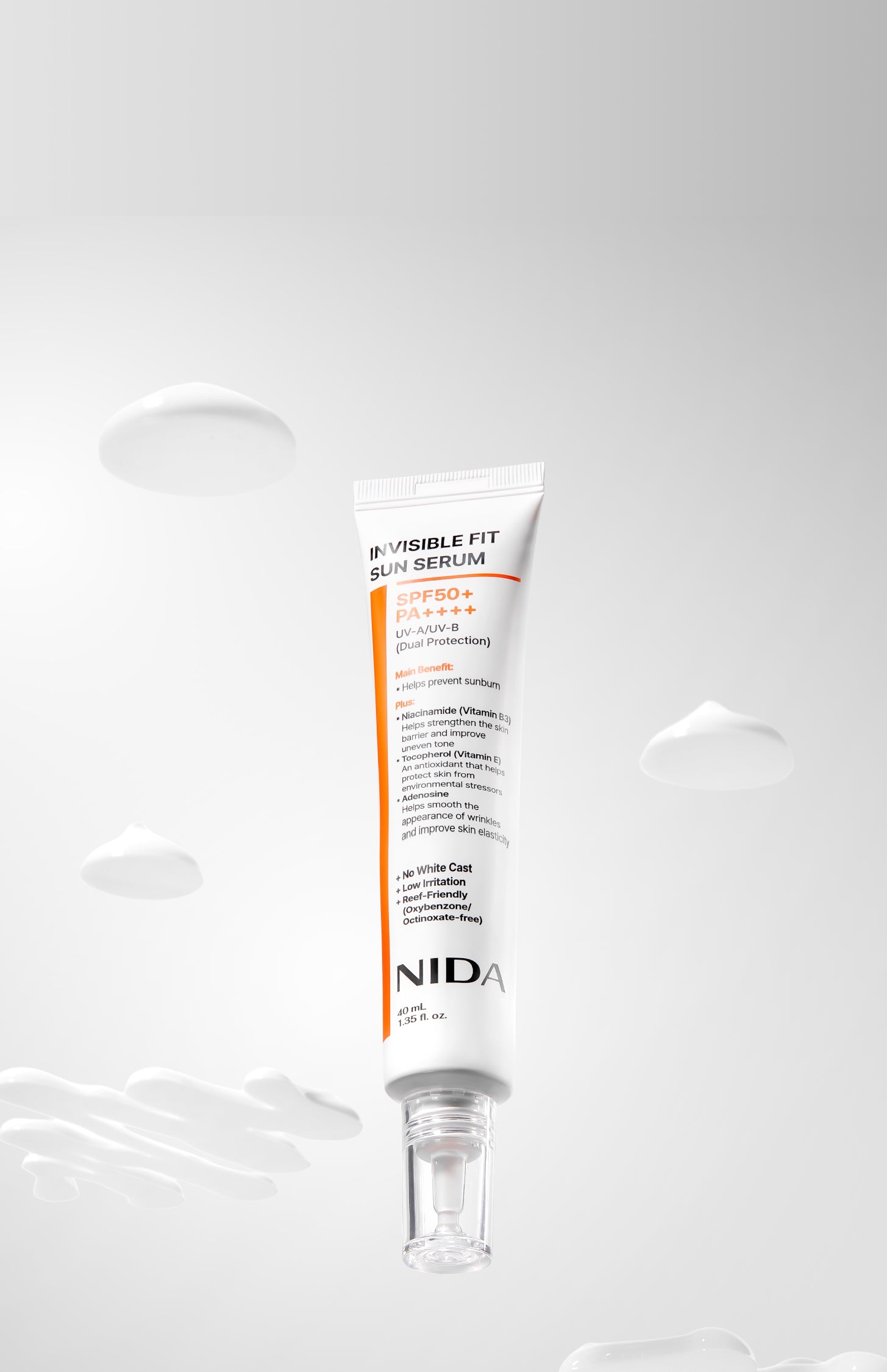 NidoCore Serum 30mL×2本 SPF50 PA++++ NIDA Invisible Fit Sun Serum for Face