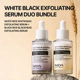 Paquete dúo de sueros exfoliantes blancos y negros NIDA 